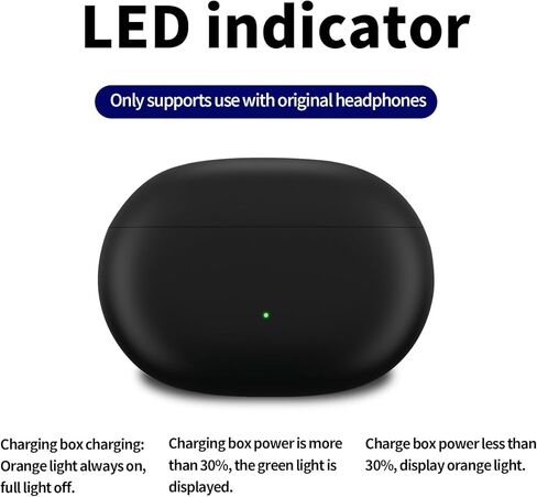 علبة شحن بديلة متوافقة مع Beats Solo Buds (2024)، شاحن مع زر مزامنة بلوتوث وبطارية مدمجة 660 مللي أمبير في الساعة (لا تشمل سماعات الأذن) in Kuwait