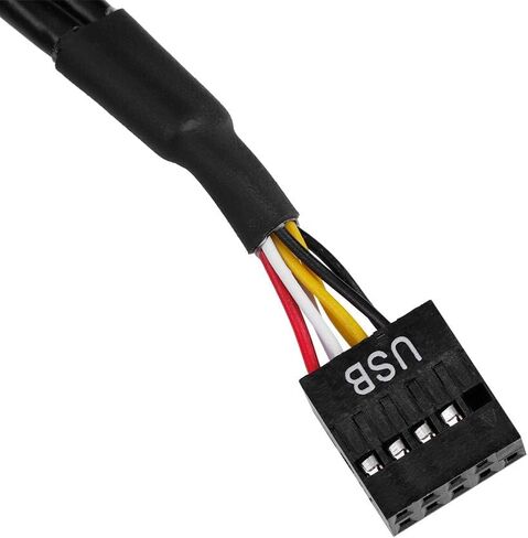 Drfeify 9 Pin USB Connector Male to 4 Female Extender Cable, Wire Band Shielding, Ideal for Users with Insufficient USB9pin Interfaces, Plastic + Metal for PC Builders in Saudi Arabia