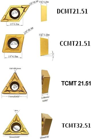 زوممين CCMT21.51 CCMT060204 DCMT21.51 DCMT070204 إدراج كربيد DCMT إدراج Mutilayer إدراج المخرطة المغلفة إدراج حامل أداة الممل، 20 قطعة in Saudi Arabia
