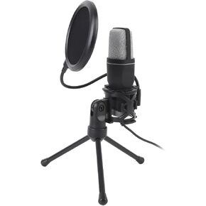 Condenser Computer Mic, RGB Light Streaming Podcast Studio Microphone with Tripod Stand, Metal USB Gaming Mic for Recording, Vocals in Saudi Arabia