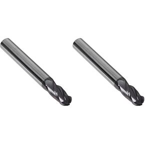 Kodiak Cutting Tools KCT133681 USA Made Solid Carbide Ball Nose End Mill, Coated, 4 Flute, 1/4" Shank, 1/2" Length of Cut, 2" Overall Length, 1/4" Diameter in Saudi Arabia