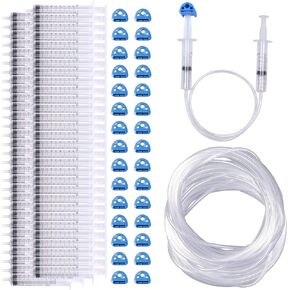 Hydraulic and Pneumatic Kit: 20 Plastic Syringes, 15 Ft Vinyl Tubing, and 10 Syringe Adapters for Science and Engineering Projects for Kids and Classrooms in Kuwait