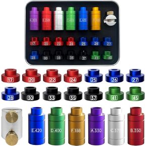 مجموعة أدوات مقارنة الرصاص ومسافة الرأس - مجموعة أدوات مقارنة الرصاص مع 14 إدراجًا و6 البطانات - مستلزمات ومعدات إعادة التحميل - نطاق واسع الحجم - قياس دقيق in Kuwait