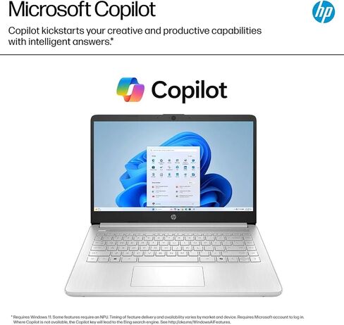 كمبيوتر محمول HP 14 بوصة للطلاب والأعمال - معالج Intel 4-Core، ذاكرة الوصول العشوائي 16 جيجابايت، 128 جيجابايت UFS وبطاقة SD 256 جيجابايت، Ai Copilot، مكتب 365 لمدة عام، Win 11 Pro، طوال اليوم (أخضر) in Kuwait