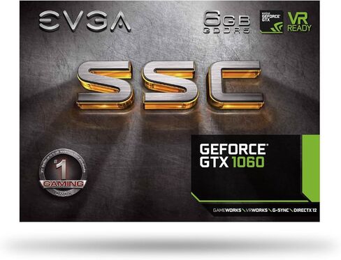 EVGA GeForce GTX 1060 SC GAMING، ACX 2.0 (مروحة واحدة)، 6 جيجابايت GDDR5، دعم DX12 OSD (PXOC)، 06G-P4-6163-KR in Saudi Arabia