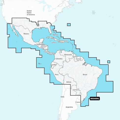Garmin Navionics+ NSSA004L - المكسيك ومنطقة البحر الكاريبي إلى البرازيل - مخطط البحرية الساحلية الداخلية [010-C1285-20] in Saudi Arabia