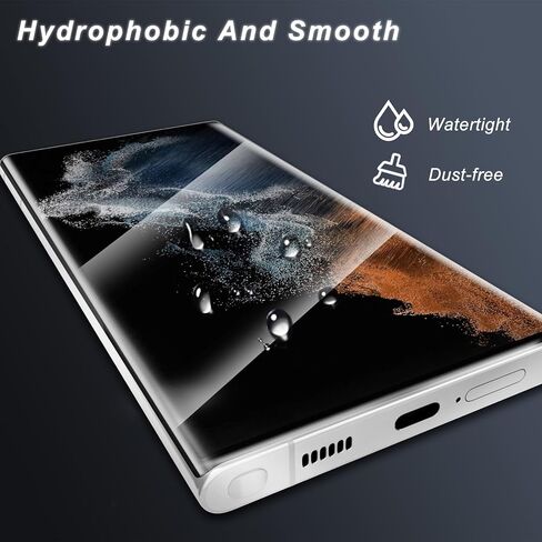 عبوتان من واقي شاشة الخصوصية الفائق لهاتف Samsung Galaxy S22 - فيلم سيراميك، واقي كاميرا من قطعتين، مضاد للتجسس، يدعم التعرف على بصمات الأصابع، شفاء ذاتي للخدش، واقي شاشة عالي الدقة in Saudi Arabia