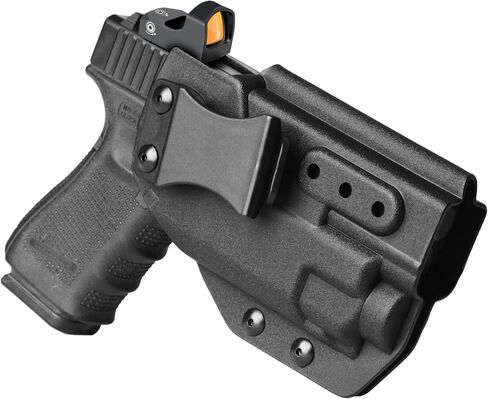 حافظة تحمل الضوء IWB Kydex لجهاز Glock 19 Gen5 مع Streamlight TLR-8، حامل مستوى الاحتفاظ بالاحتكاك I، قطع بصري مناسب للنقطة الحمراء، أسود in Kuwait