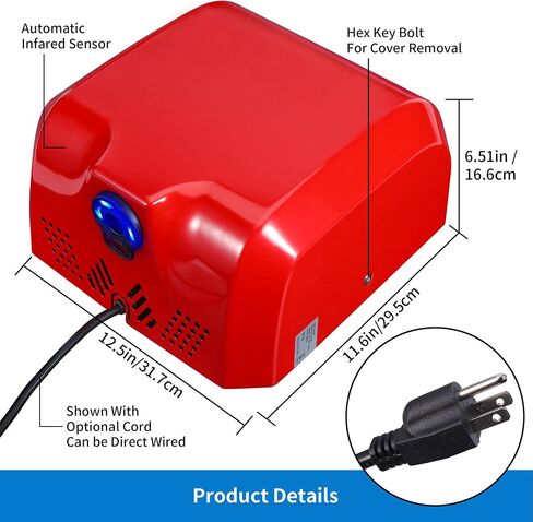 Goetland Stainless Steel Commercial Hand Dryer 1800w Automatic High Speed Heavy Duty Dull Polished in Kuwait