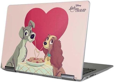 Skinit Decal Laptop Skin Compatible with Yoga 710 14in - Officially Licensed Disney Lady & The Tramp Spaghetti Dinner Design in Saudi Arabia