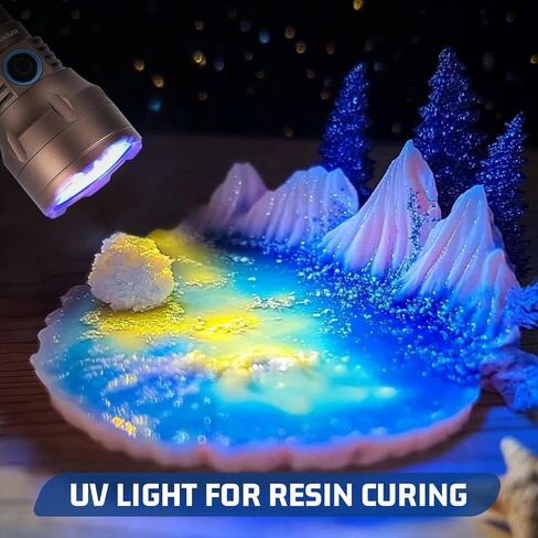 S3U UV Flashlight Blacklight, Rechargeable Powerful Handheld UV Light for Resin Curing, Pet Urine & Scorpion Detection, Rocks & Minerals Hunting (365NM) in Kuwait