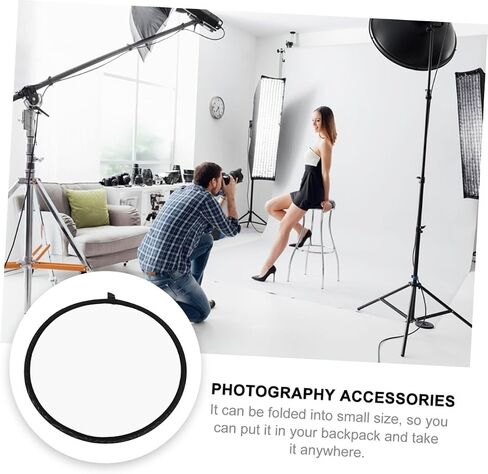 Gadpiparty Portable Silver and White Reflector Panel for Macro and Still-Life Photography Lightweight Light Reflector for Indoor Outdoor Use for Photographers and Product Advertising Projects in Saudi Arabia