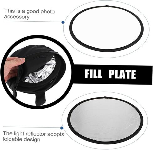 Gadpiparty Portable Silver and White Reflector Panel for Macro and Still-Life Photography Lightweight Light Reflector for Indoor Outdoor Use for Photographers and Product Advertising Projects in Saudi Arabia