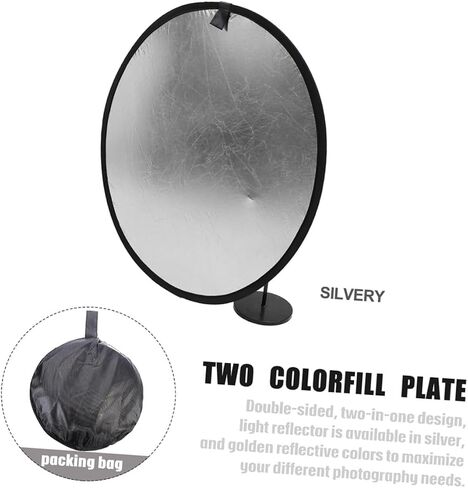 Gadpiparty Portable Silver and White Reflector Panel for Macro and Still-Life Photography Lightweight Light Reflector for Indoor Outdoor Use for Photographers and Product Advertising Projects in Saudi Arabia