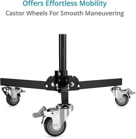 PROAIM 8.6ft Heavy Duty Folding Wheel Base Light Stand. 5/8" Baby Pin Mounting for Light & Photography Gear. Payload up to 13.06kg/30lb. for Photographers, Studios, Live Events in Saudi Arabia