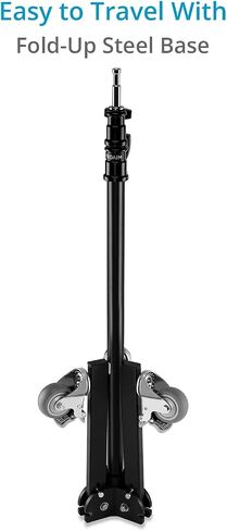 PROAIM 8.6ft Heavy Duty Folding Wheel Base Light Stand. 5/8" Baby Pin Mounting for Light & Photography Gear. Payload up to 13.06kg/30lb. for Photographers, Studios, Live Events in Saudi Arabia