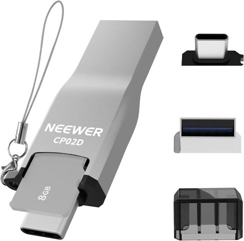 NEEWER Micro SD Card Reader USB C USB A, High Speed USB3.1 TF Memory Card Reader for Micro SD, Micro SDHC, Micro SDXC Cards, Compatible with iPhone Android MacBook Pro Air iPad Pro Laptop PC, CP02D in Saudi Arabia