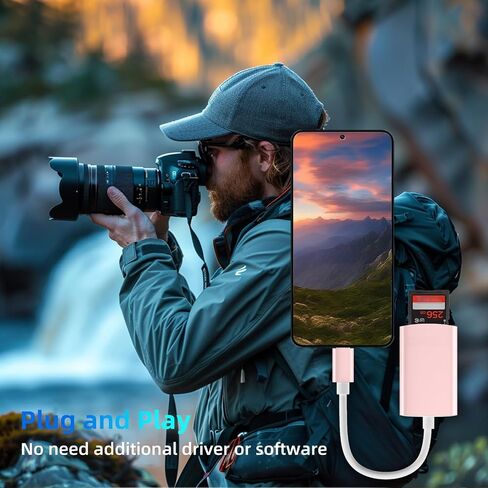 قارئ بطاقات USB C Micro SD - قارئ بطاقات الذاكرة بفتحات مزدوجة، لنظام التشغيل Mac OS، Windows، Android على الكمبيوتر الشخصي، وMacBook، يدعم SD/SDXC/SDHC/TF/Micro SDHC/UHS-I in Saudi Arabia