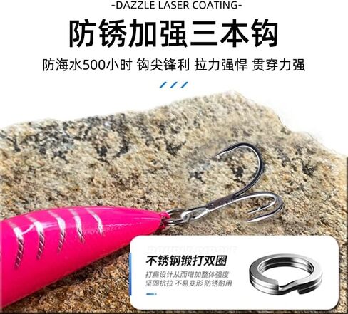 [2024 Cast Sinking Minnow ] Bullet fish Gen1 65mm Slow-Sinking Bass Lures - 3DHolographic Eyes｜Saltwater-Proof Hooks｜UltrCast Sinking Minnowa-Realistic Trout & Walleye Fishing Lures in Saudi Arabia