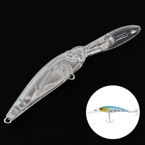 OriGlam Fishing Blanks Lures Kit Unpainted Baits, Topwater Swimbait Lure Blanks Unpainted Fishing Baits, Crankbait/Minnow/Pencil DIY for Bass Trout Salmon in Saudi Arabia