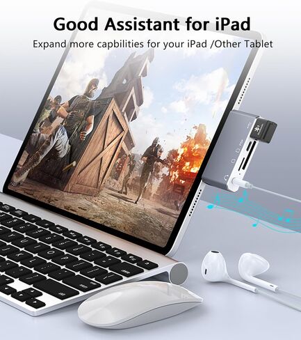 USB C Hub 5-in-1, USB C Adapter with SD/Micro SD Card Reader, 3.5mm Audio Aux Headphone Jack, USB OTG Adapter, 100W PD Compatible for iPad Air/Pro, iPhone 15/16, MacBook in Saudi Arabia