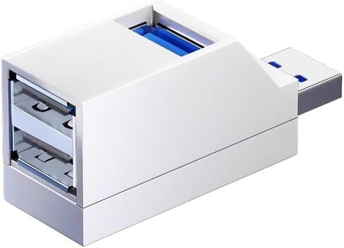 محور USB 3.0 3 في 1، محور USB على شكل صفارة مع 3 منافذ، تصميم حبل معلق، خفيف الوزن، محمول، نقل بيانات عالي السرعة لأجهزة الكمبيوتر المحمول والمزيد (أسود) in Saudi Arabia