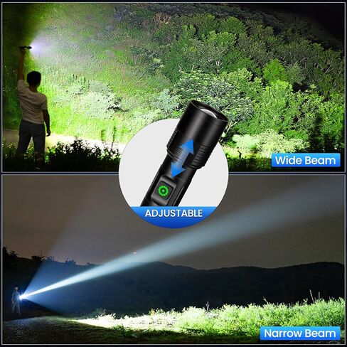 NiaoChao Rechargeable LED Flashlights High Lumens, 99000 Lumens Super Bright Flashlight with 6 Modes, Waterproof Powerful Flash Light Multifunctional Flashlights for Home Camping Hiking(3 Pack) in Saudi Arabia