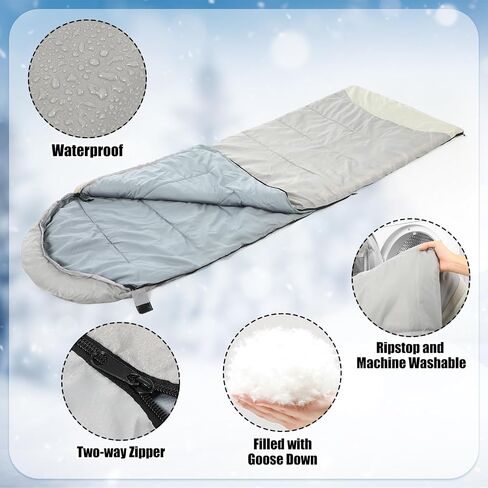 2 Pack Heated Sleeping Bag for Adults USB Electric Cold Weather Sleeping Bag with 4 Zone Carbon Fiber 3 Adjustable Heating Levels Waterproof for All Season Camping & Hiking in Saudi Arabia