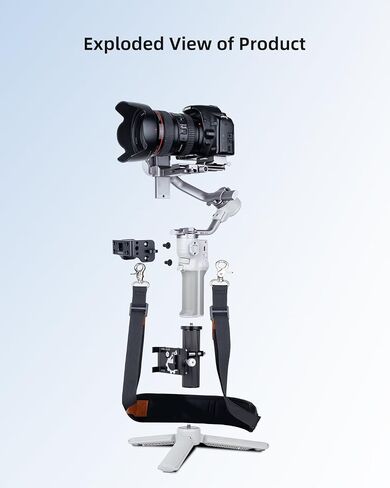 Handheld Camera Gimbal Stabilizer Accessories Load Reduce Kit | Adjustable Shoulder Strap/Belt/Gimbal Support/Extension Rod for Easier Longer Hold. Fits DJI RS5/RS4(pro)/RS3(Pro)/RS2/RSC2 in Saudi Arabia