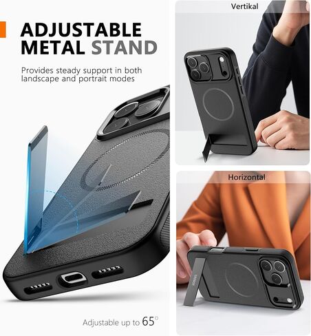 Magnetic for iPhone 17 Pro Case with Stand[Compatible with MagSafe] Slim Invisible Kickstand, Protective Anti-Fingerprint Phone Cove for iPhone 17 Pro Case 6.3", Green in Saudi Arabia