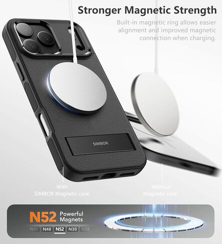 Magnetic for iPhone 17 Pro Case with Stand[Compatible with MagSafe] Slim Invisible Kickstand, Protective Anti-Fingerprint Phone Cove for iPhone 17 Pro Case 6.3", Green in Saudi Arabia