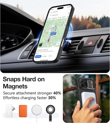 Magnetic for iPhone 17 Pro Case with Stand[Compatible with MagSafe] Slim Invisible Kickstand, Protective Anti-Fingerprint Phone Cove for iPhone 17 Pro Case 6.3", Green in Saudi Arabia
