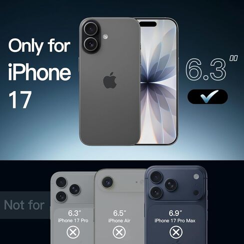 حافظة JETech لهاتف iPhone 17 مقاس 6.3 بوصة، غطاء ممتص للصدمات غير أصفر اللون، ظهر شفاف مضاد للخدش (شفاف) in Kuwait