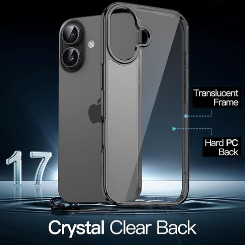 حافظة JETech لهاتف iPhone 17 مقاس 6.3 بوصة، غطاء ممتص للصدمات غير أصفر اللون، ظهر شفاف مضاد للخدش (شفاف) in Kuwait