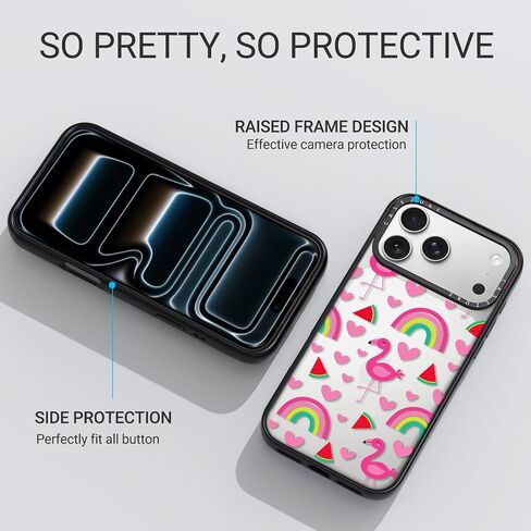 غطاء حماية شفاف من مادة TPU لهاتف iPhone 17 Pro Max مع تصميم، حماية من السقوط، جراب لطيف للفتيات والنساء، بقعة سوداء in Saudi Arabia