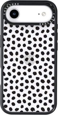 غطاء حماية شفاف من مادة TPU لهاتف iPhone 17 Pro Max مع تصميم، حماية من السقوط، جراب لطيف للفتيات والنساء، بقعة سوداء in Saudi Arabia