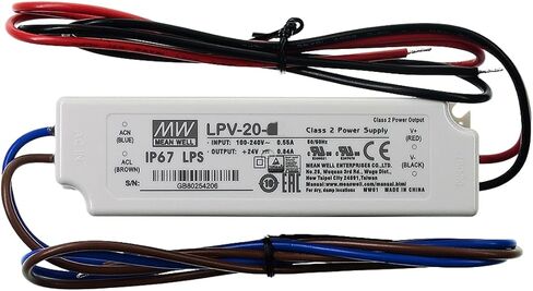 Mean Well LPV 35W 12V 3A LED Driver， Single Output LPV-35-12 Switching Power Supply Converter Transformer with IP67, Constant Pressure in Saudi Arabia