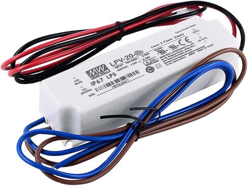 Mean Well LPV 35W 12V 3A LED Driver， Single Output LPV-35-12 Switching Power Supply Converter Transformer with IP67, Constant Pressure in Saudi Arabia