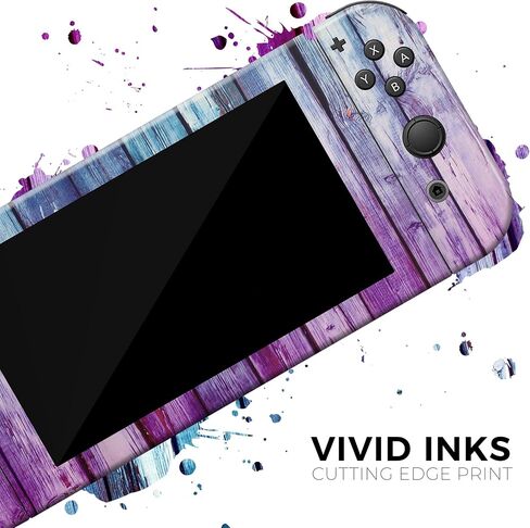 Design Skinz - متوافق مع Nintendo DSi XL - غطاء حماية من الفينيل مقاوم للخدش وقابل للإزالة - خشب مصبوغ باللون الوردي والأزرق in Saudi Arabia
