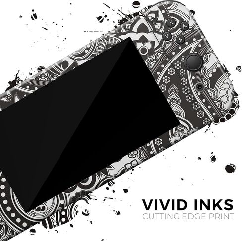 Design Skinz - Compatible with Nintendo DSi XL - Skin Decal Protective Scratch-Resistant Removable Vinyl Wrap Cover - Black & White Pasiley Pattern in Saudi Arabia