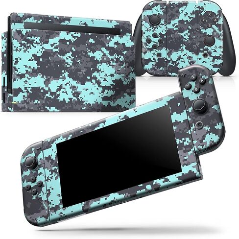 Design Skinz - Compatible with Nintendo DSi XL - Skin Decal Protective Scratch-Resistant Removable Vinyl Wrap Cover - Light Blue and Gray Digital Camouflage in Saudi Arabia