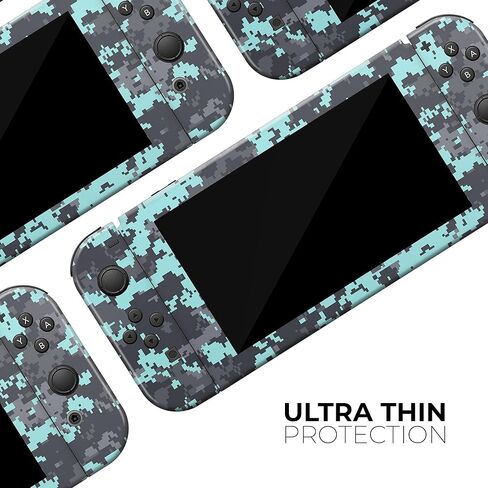 Design Skinz - Compatible with Nintendo DSi XL - Skin Decal Protective Scratch-Resistant Removable Vinyl Wrap Cover - Light Blue and Gray Digital Camouflage in Saudi Arabia