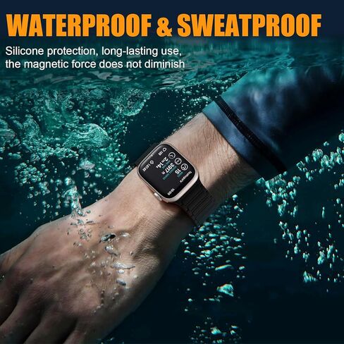 Mycvlleon Magnetic Band Compatible with Apple Watch Band for Women and women 44mm 45mm 46mm 49mm 42mm 41mm 40mm 38mm, Silicone Sport Strong Magnet Strap for iWatch Series ULTRA in Saudi Arabia