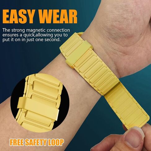 Mycvlleon Magnetic Band Compatible with Apple Watch Band for Women and women 44mm 45mm 46mm 49mm 42mm 41mm 40mm 38mm, Silicone Sport Strong Magnet Strap for iWatch Series ULTRA in Saudi Arabia