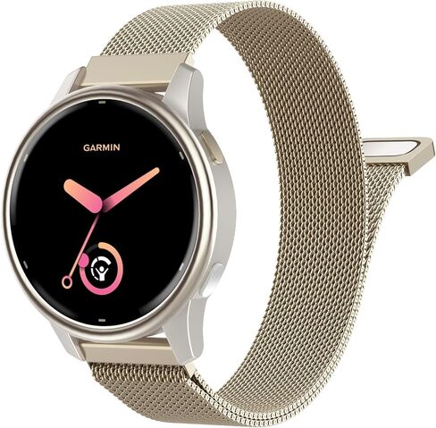 18mm 20mm 22mm Metal Watch Band Compatible with Garmin Venu 3S/2S/4/3/Vivoactive 4S/Vivomove 3S/Forerunner 255S/265S/Vivoactive 6/5/3, Quick Release Stainless Steel Mesh Strap for Men Women in Saudi Arabia