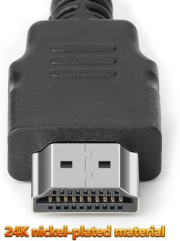 HDMI Cable 3ft,18Gbps High Speed HDMI Braided Cord,1080p@60Hz,Compatible with Laptop,Monitor,PS3,TV,More in Saudi Arabia