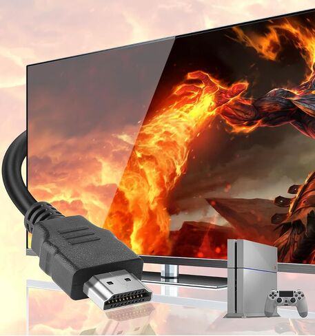 HDMI Cable 3ft,18Gbps High Speed HDMI Braided Cord,1080p@60Hz,Compatible with Laptop,Monitor,PS3,TV,More in Saudi Arabia