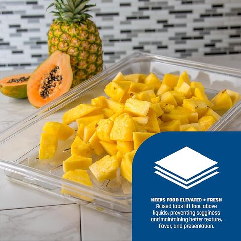 منتجات Carlisle FoodService 1021507 StorPlus رف تصريف من البولي كربونات بالحجم الكامل، شفاف in Kuwait