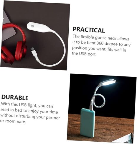 مصباح قراءة LED USB محمول مع ضوء ليلي مرن للتحكم باللمس وقابل للتعتيم للمنزل - ضوء ليلي USB للعناية بالمنزل in Kuwait