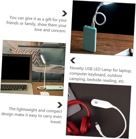 مصباح قراءة LED USB محمول مع ضوء ليلي مرن للتحكم باللمس وقابل للتعتيم للمنزل - ضوء ليلي USB للعناية بالمنزل in Kuwait